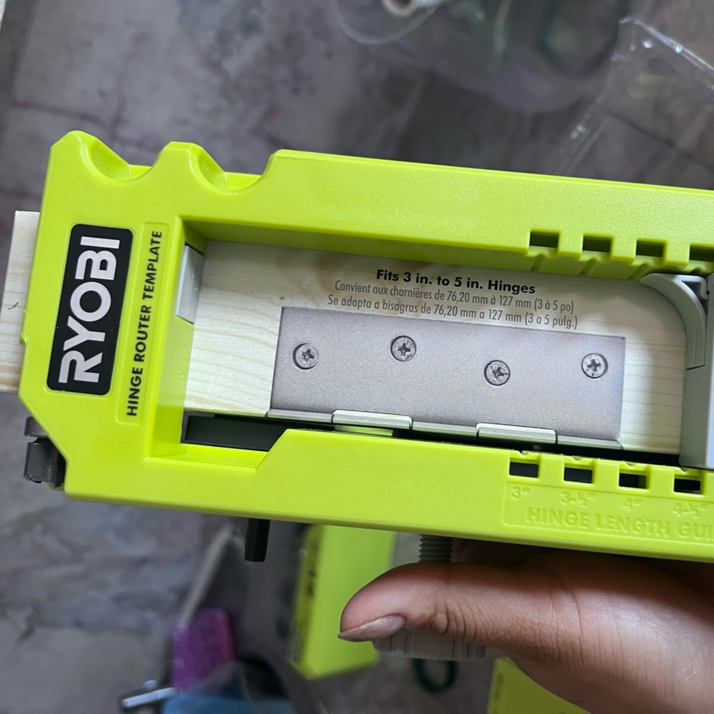 Ryobi door hinge template